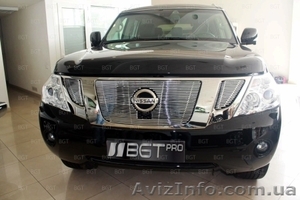 Решетка радиатора и бампера для Nissan Patrol 2010+ #1177535
