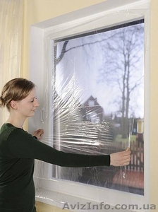 ПРОЗРАЧНАЯ как стекло ТЕПЛОСБЕРЕГАЮЩАЯ ПЛЕНКА для пластиковых и деревянных окон #1182799