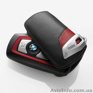 Футляр для ключа BMW Key Holder Fob Leather Case Cover Sport Line Red #1196883