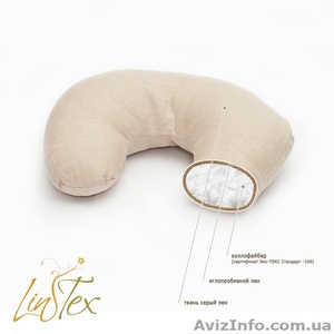 льняная дорожная подушка #1183797