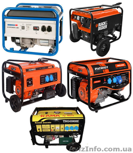 Электрогенераторы бензиновые однофазные по оптовым ценам #1196325