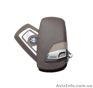 Футляр для ключа BMW Key Holder Fob Leather Case Cover Modern Line Beige #1196880