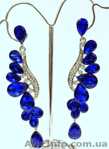 Роскошные серьги с чешскими кристаллами. Качество. Приятные цены. #1200202