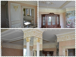 Позолота интерьеров. Позолота (золочение) сусальным золотом,  серебром и поталью  #1207050