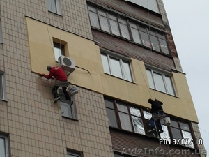 Утепление стен,  фасадов домов пенопластом  #1213832