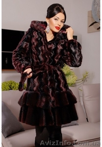 Шуба Таисия(бордо) #1222539