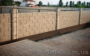 Блок декоративный колотый заборный  Облицовочный блок колотый купить  #1228709