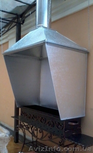 Вытяжка в кафе на кухню. Зонт вытяжной на мангал,  тандыр  с оцинковки,  нержавейк #1235711