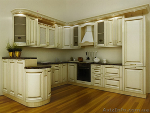 Кухни c патинированными фасадами МДФ.  #1238648