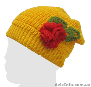 Нарядная шапочка демисезонная для девочек. Хлопок/вискоза. #1230912