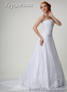 Модные свадебные платья из французского атласа и кружева шантилье – на прокат. #1228820