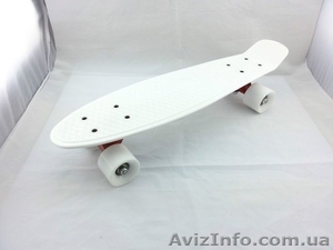 Белый пениборд с черными колесами #1246937