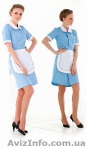 Платье-халат,  фартук для горничной #1057323