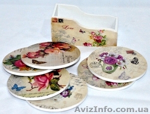 Красивые подставки под горячее,  подстаканники  в стиле Прованс #1252756