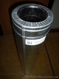 Труба для дымохода нержавеющая ф120 (нерж 0, 8мм.) #1248494