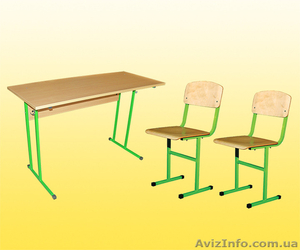 Комплект ученический 2- местный (Парта+2стула) #1247783