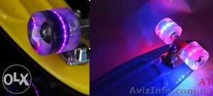 Пенни (Penny Board) со светящимися колесами: 5 цветов в ассортименте  #1246941