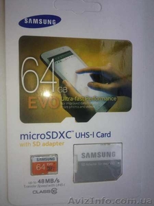 Карта памяти Samsung 64gb SDHX UHS -1 класс 10 #1262085