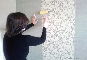 Oклейка обоев недорого Киев  #1262961