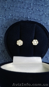 Пусеты с бриллиантами #1261132