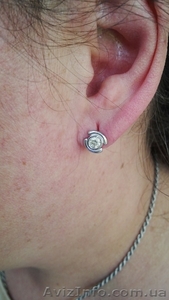 Серьги-гвоздики с бриллиантами #1261134