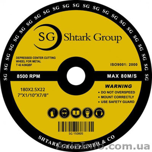 Круг абразивный зачистной по металлу 125х6, 0х22 SG Germany #1269795