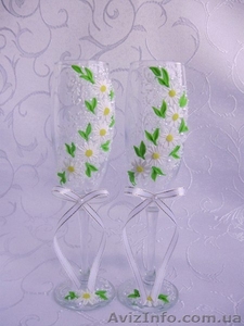 Свадебные бокалы ручной работы под заказ. #1263733