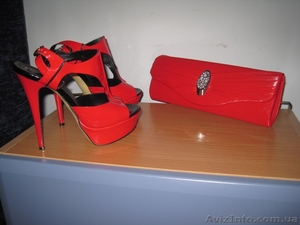 Босоножки и клатч (красные) #1261516