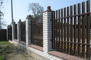 Все типы ограждений для дачи,  заборы штакетные металлические из профиля #1177457