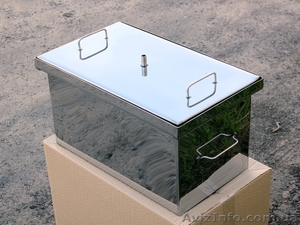 Коптильня с гидрозатвором из нержавеющей стали большая #1276206