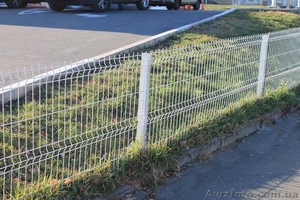 Сварной забор из сетки для дачи Рубеж 3D с полимерным покрытием купить #1167187