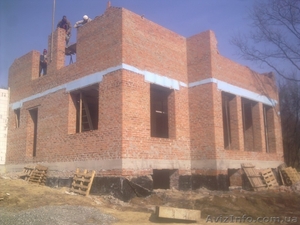 Укладка облицовочного кирпича,  бетонирование #1280558