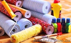 Отделочные работы Поклейка обоев   #1276330