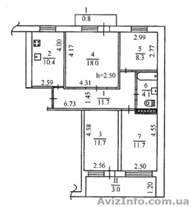 4х комнатная квартира (12 квартал) #1274113