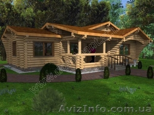 Проект дачного дома из бруса Кристина. #1292310