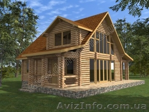 Двухэтажный дом из бруса. Проект Наслаждение. #1291184