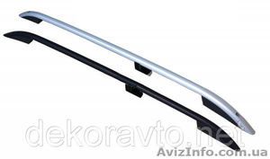 Рейлинги Citroen Nemo,  Ситроен Немо (2007-) (серебр.,  черн.) Crown #1284391