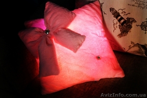 Подушка квадратная с бантиком,  антистрессовые квадратные подушки #1288729