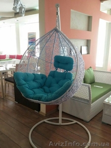 садовые качели из ротанга #1287667