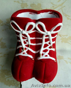 Декоративный вазон Коньки,  вазон на улицу и в дом,  подарок хокеисту #1288687