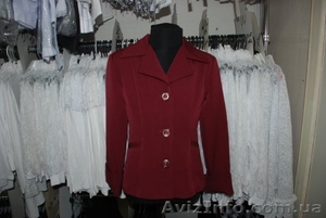 Жакет школьный бордового цвета для девочек #1294550