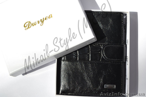Стильное кожаное мужское портмоне Duryea с множеством отделов #1294125