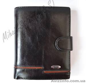 Стильное кожаное мужское портмоне Dingo на кнопке #1294151
