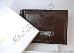 Коричневый кожаный зажим для купюр Monice #1294174