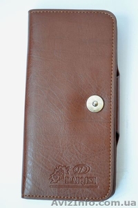 Кожаный мужской кошелёк-визитница DAIQISI с множеством отделов #1294192