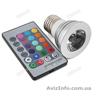 Led лампа с пультом управления,  Светодиодная RGB лампа,  купить в Киеве #1288686