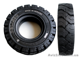 Цельнолитые шины для вилочных погрузчиков (сверхпрочные шины гусматик) #1284711
