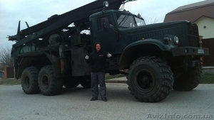 Забивка свай самоходным агрегатом на базе КРАЗа #1302411