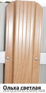 Штакетник металлический для забора и ограждения Ольха Светлая ширина 115мм #1303392