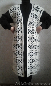 Продаю  новый  связаный  крючком    жакет #1307003
